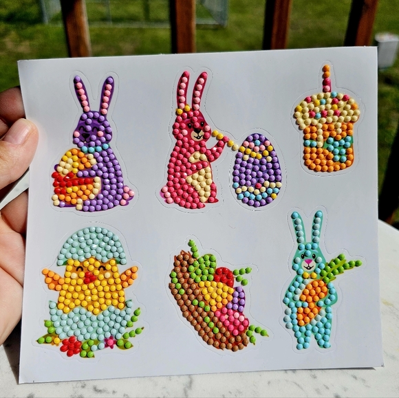 Easter Stickers Basket Stuffer Diamond Painted Stickers - Picture 6 of 6